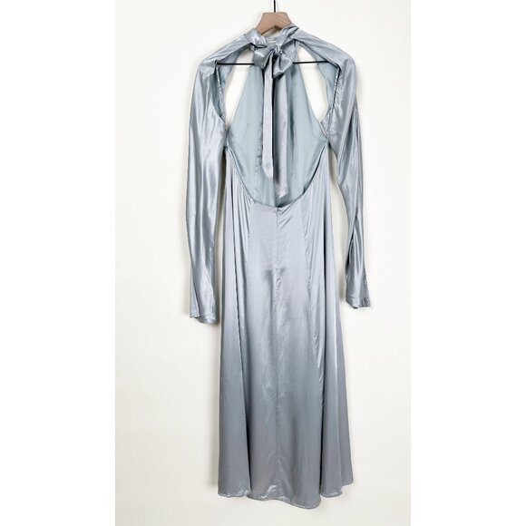 New Sabina Musayev Jenna Maxi Dress Open Back Long Sleeve Backless Formal Fancy - Picture 10 of 13